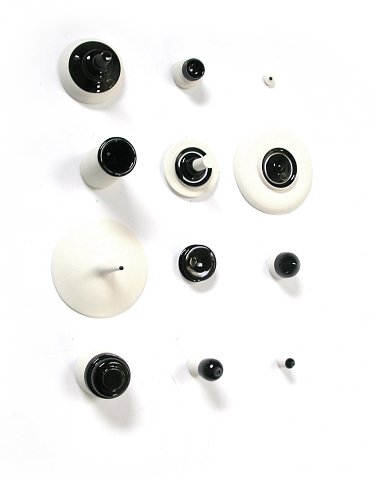 Porcelain Drawing #03 Unglazed and Black 12 <br> Collection of the artist